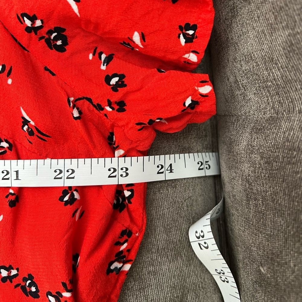 Gap size XXL Short Sleeve Midi Red Dress with Pockets - Picture 9 of 11